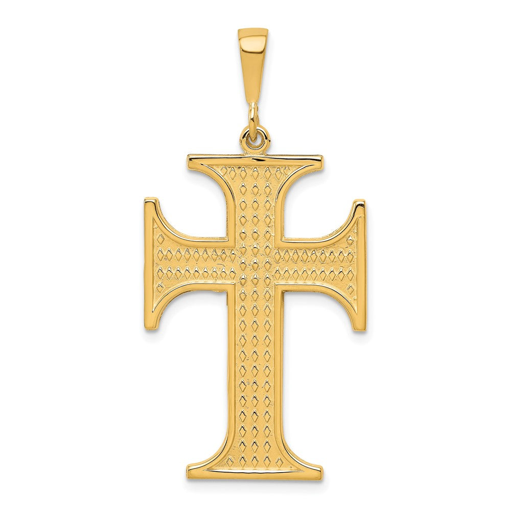 Kreuz-Charm aus 10 Karat Gelbgold