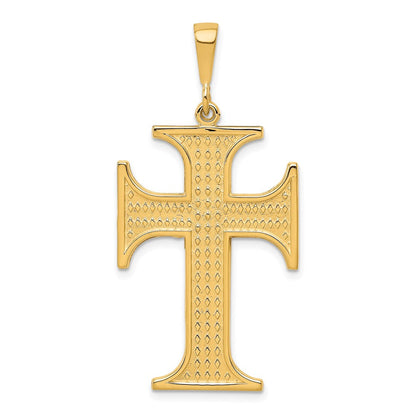 Kreuz-Charm aus 10 Karat Gelbgold
