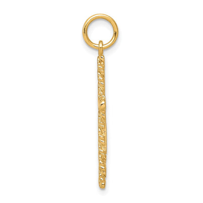 10K Gelbgold Nugget Kreuz Charm