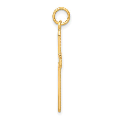 10K Gelbgold Kreuz Charm