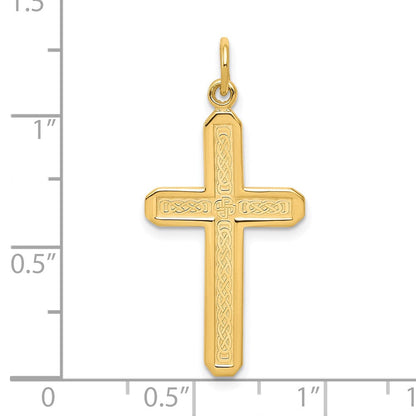 10K Gelbgold Kreuz Charm