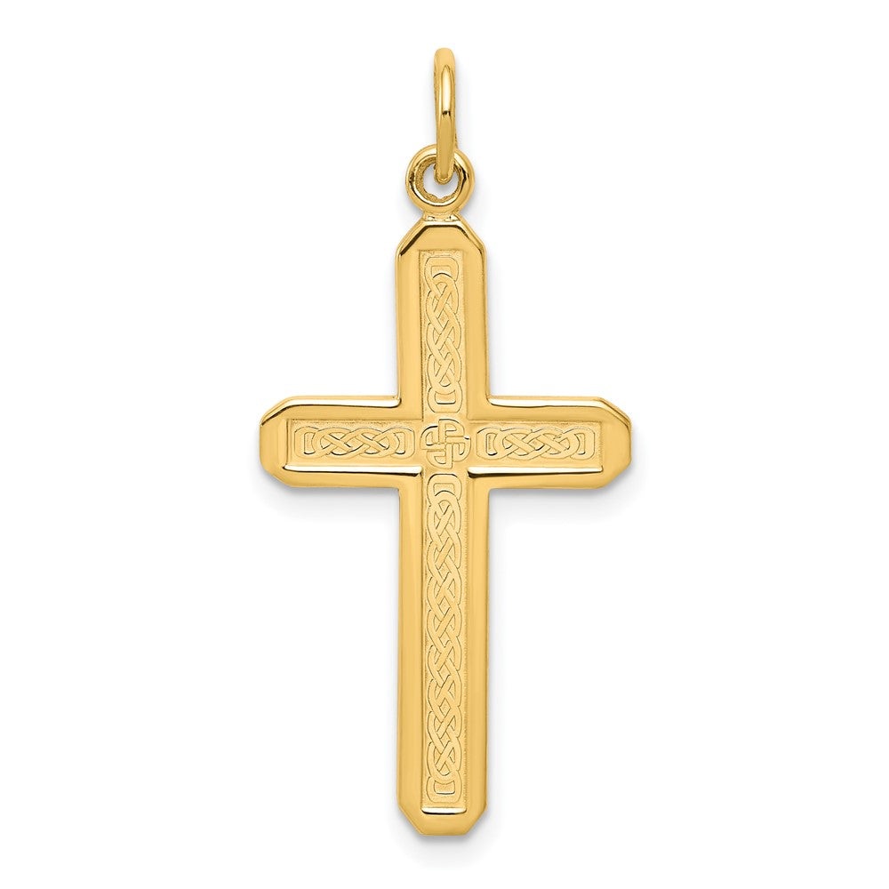 10K Gelbgold Kreuz Charm