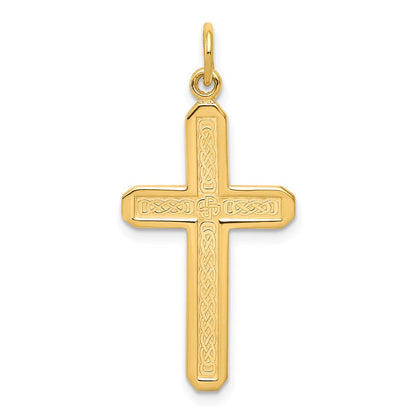 10K Gelbgold Kreuz Charm