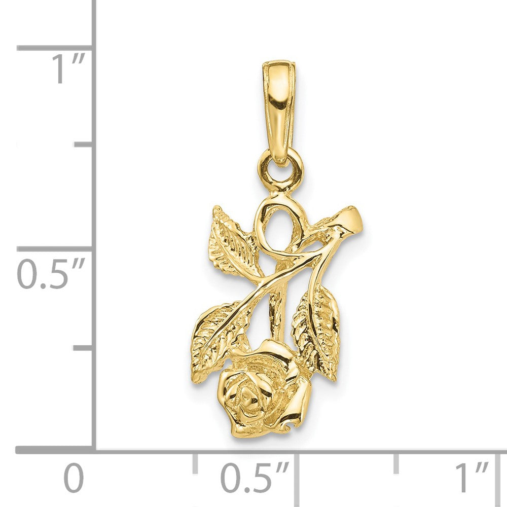 10K Gelbgold Rose Anhänger