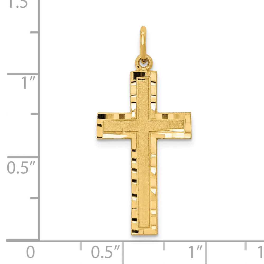 10K Gelbgold Kreuz Charm
