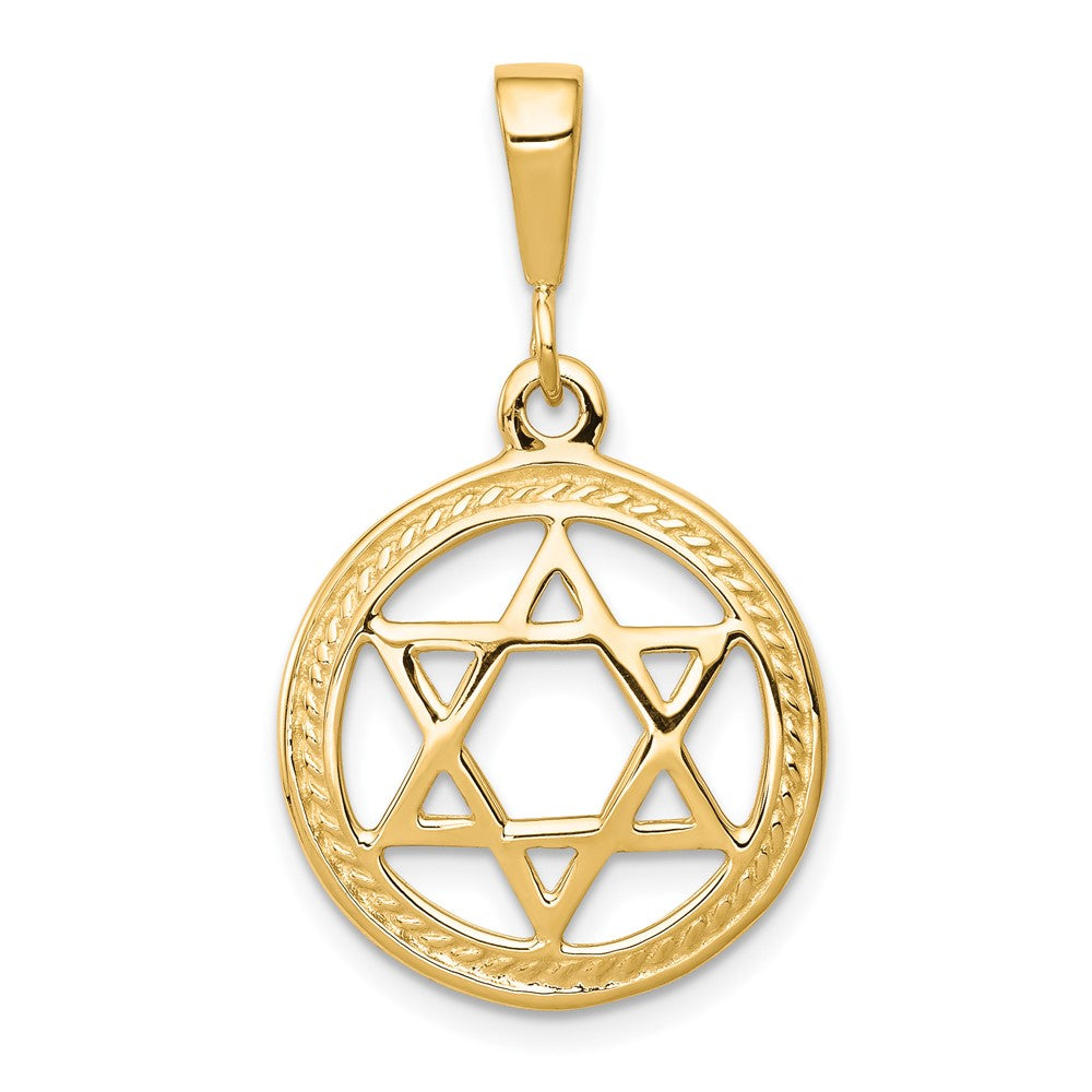 10K Gelbgold Stern Of David Charm