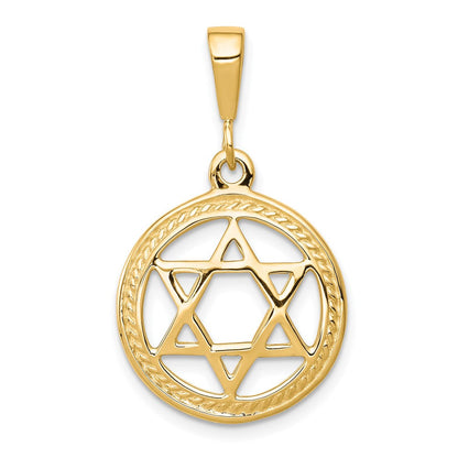 10K Gelbgold Stern Of David Charm