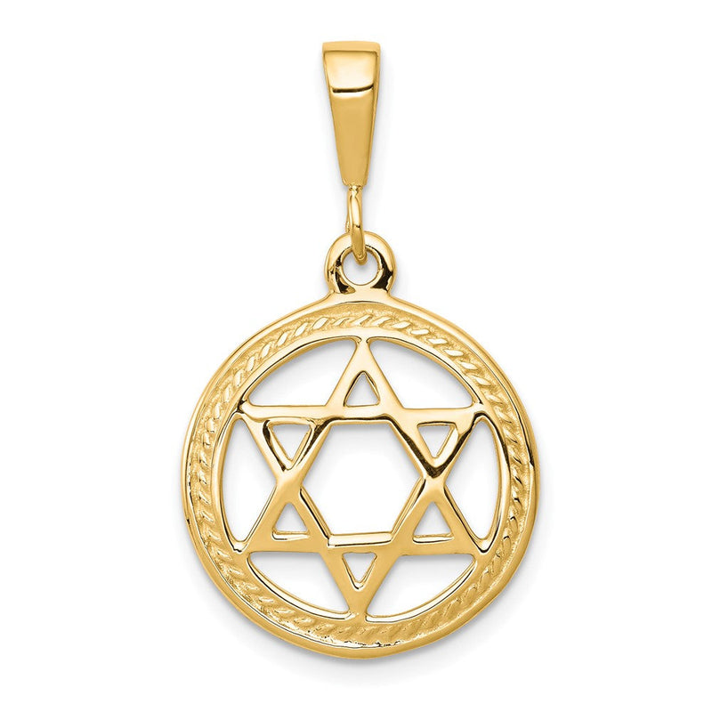 10K Gelbgold Stern Of David Charm