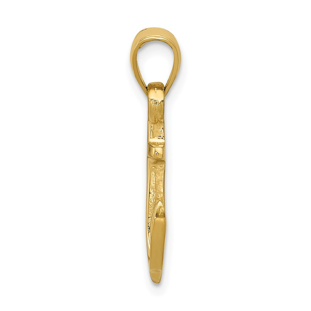 10K Gelbgold Anker Anhänger