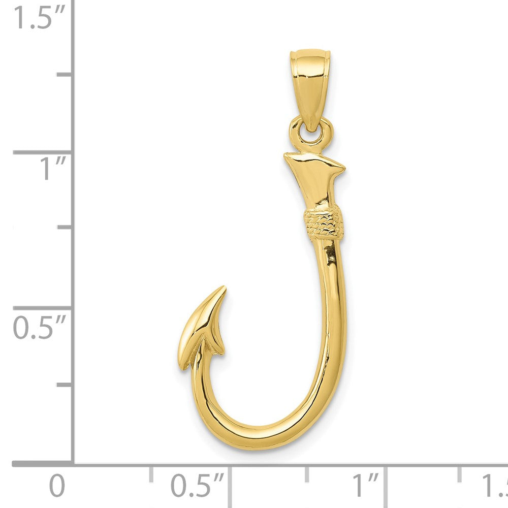 10K Gelbgold 10K 3d Fisch Haken Anhänger
