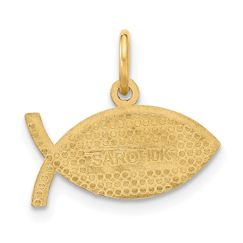 10K Gelbgold Jesus Fisch Charm
