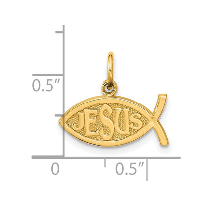 10K Gelbgold Jesus Fisch Charm