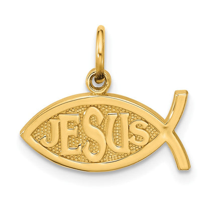 10K Gelbgold Jesus Fisch Charm