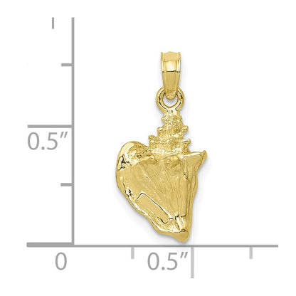 10K Gelbgold 3-d Conch Muschel