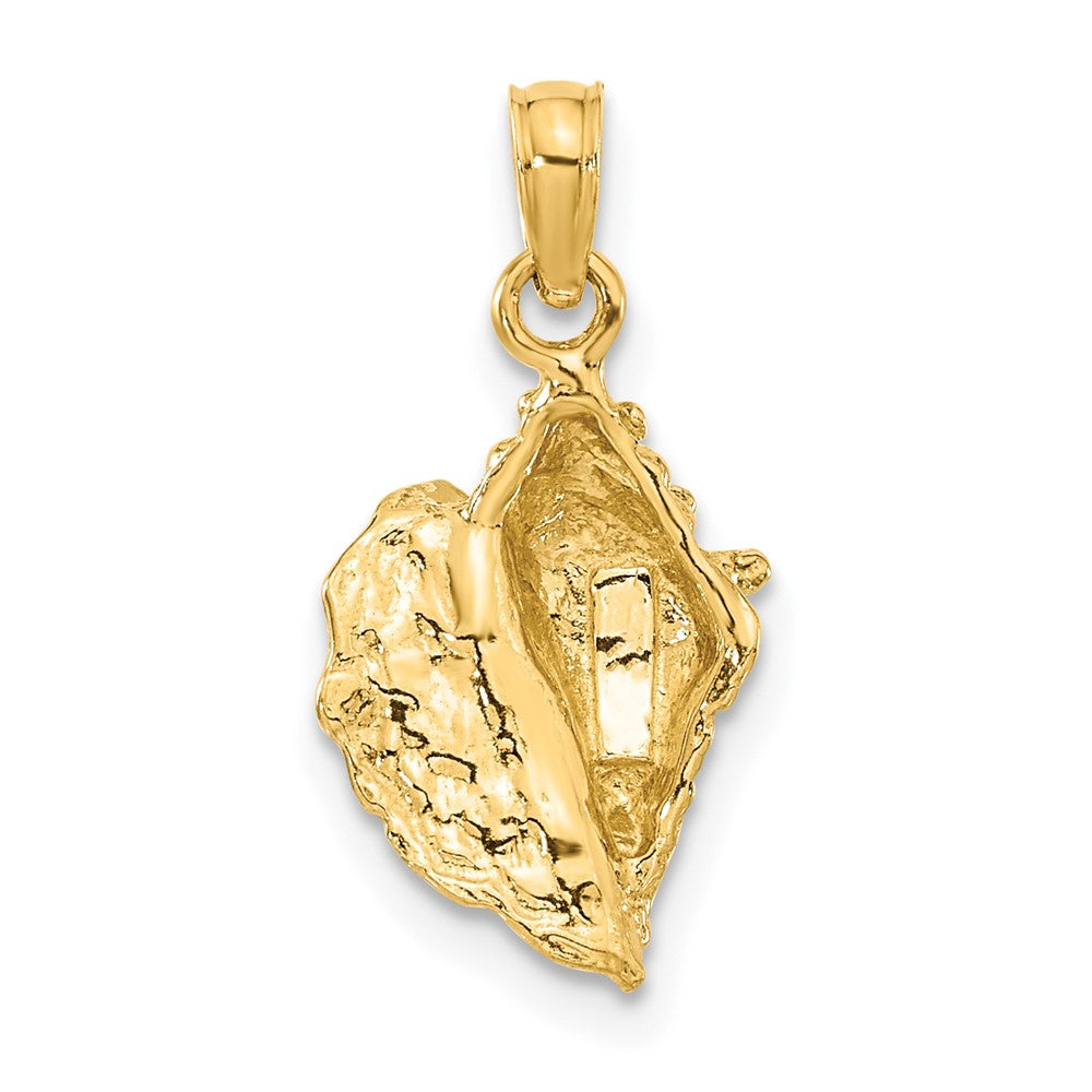 10K Gelbgold Conch Muschel Anhänger