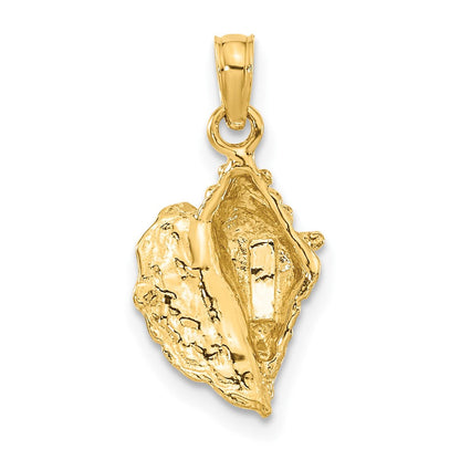 10K Gelbgold Conch Muschel Anhänger