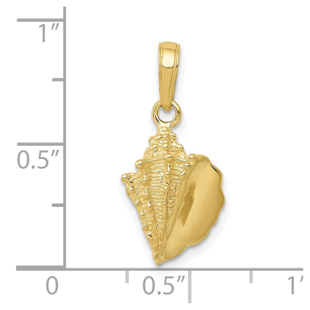 10K Gelbgold Conch Muschel Anhänger