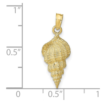 10K Gelbgold Conch Muschel Anhänger