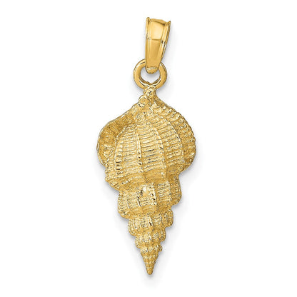 10K Gelbgold Conch Muschel Anhänger