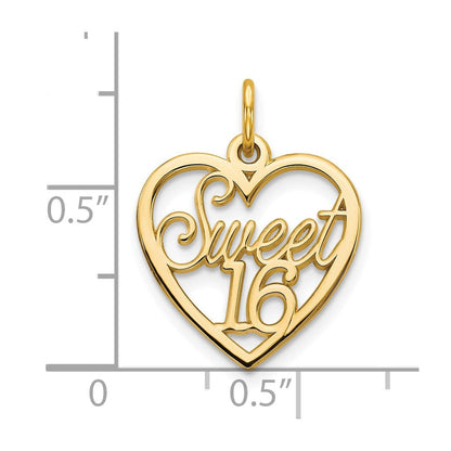 10K Gelbgold Süß 16 Charm