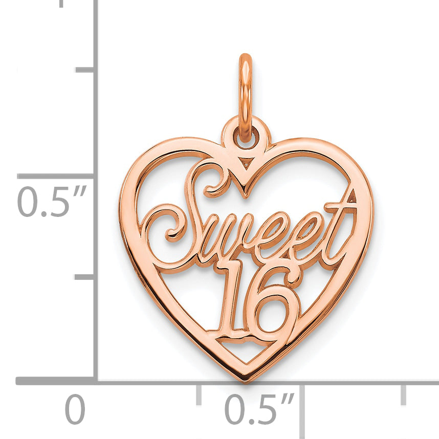 10K Roségold 10K Süß 16 Charm