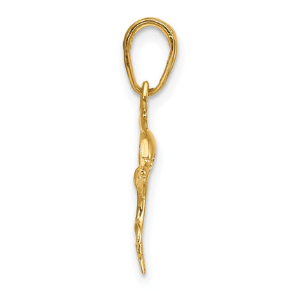 10K Gelbgold Delfin Anhänger