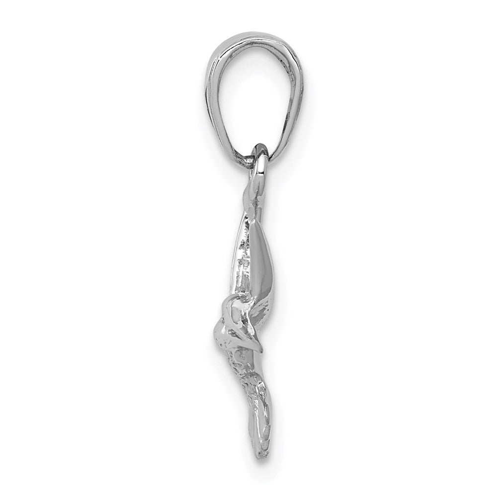 10K Weißgold Hummingbird Charm