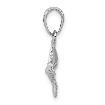 10K Weißgold Hummingbird Charm