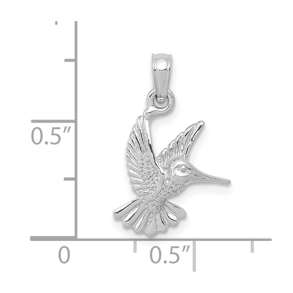 10K Weißgold Hummingbird Charm