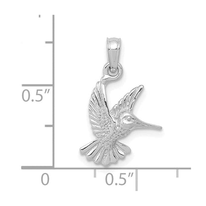 10K Weißgold Hummingbird Charm
