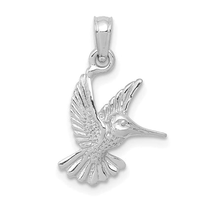 10K Weißgold Hummingbird Charm