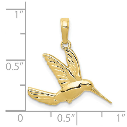 10K Gelbgold 10K Hummingbird in Flight Anhänger