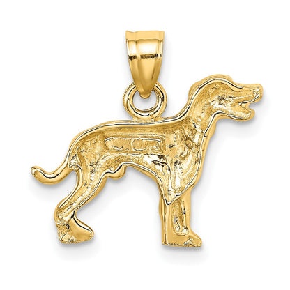 10K Gelbgold Dalmatian Hund Charm