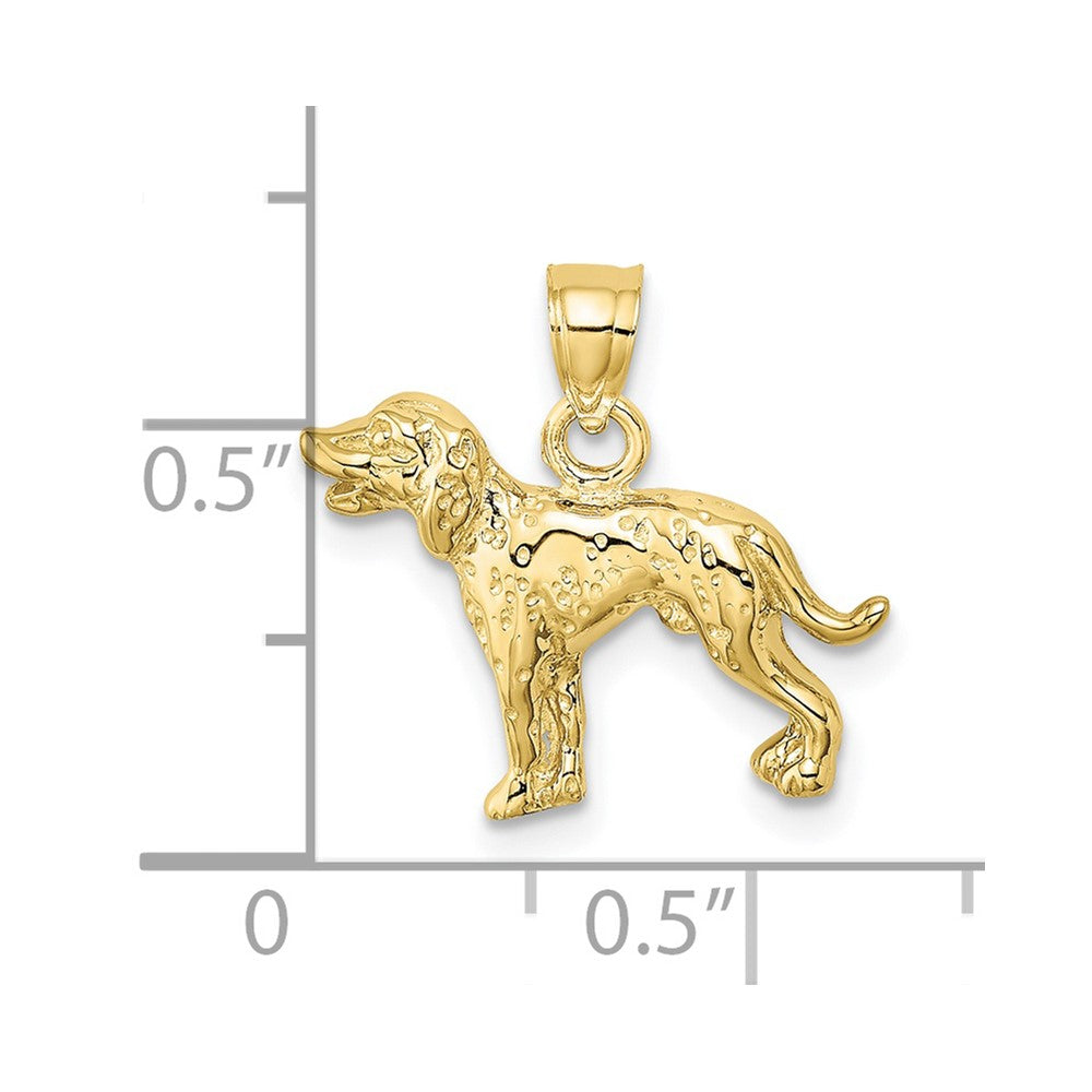 10K Gelbgold Dalmatian Hund Charm