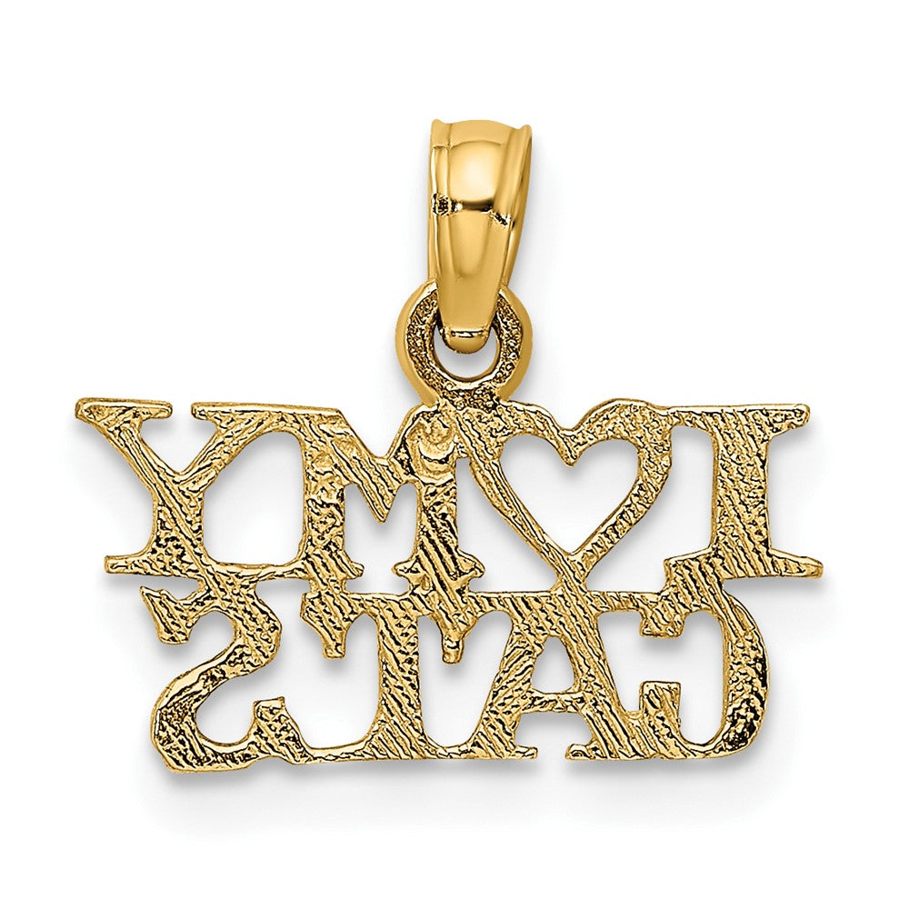10K Gelbgold I Herz My Cats Charm