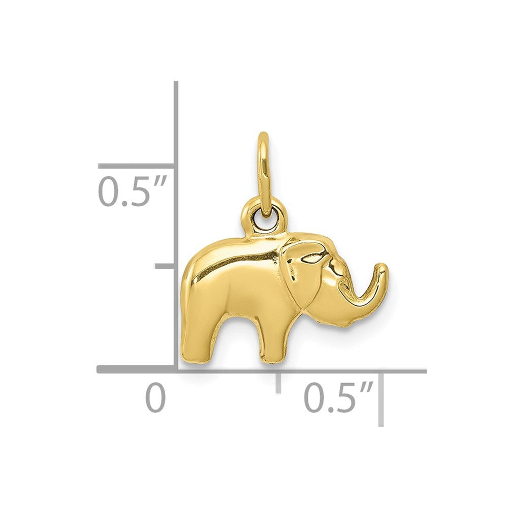 10K Gelbgold Elefant Charm