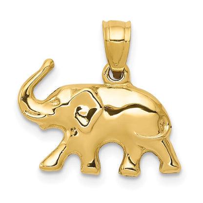 10K Gelbgold 3-d Elefant Anhänger