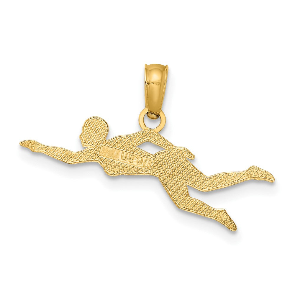 10K Gelbgold Female Swimmer Charm