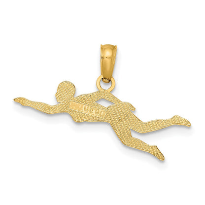 10K Gelbgold Female Swimmer Charm