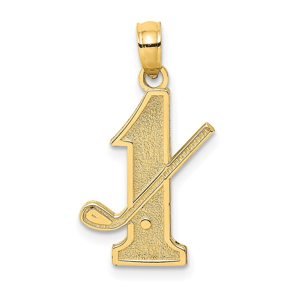 10K Gelbgold Golf Club und Kugel auf #1 Charm