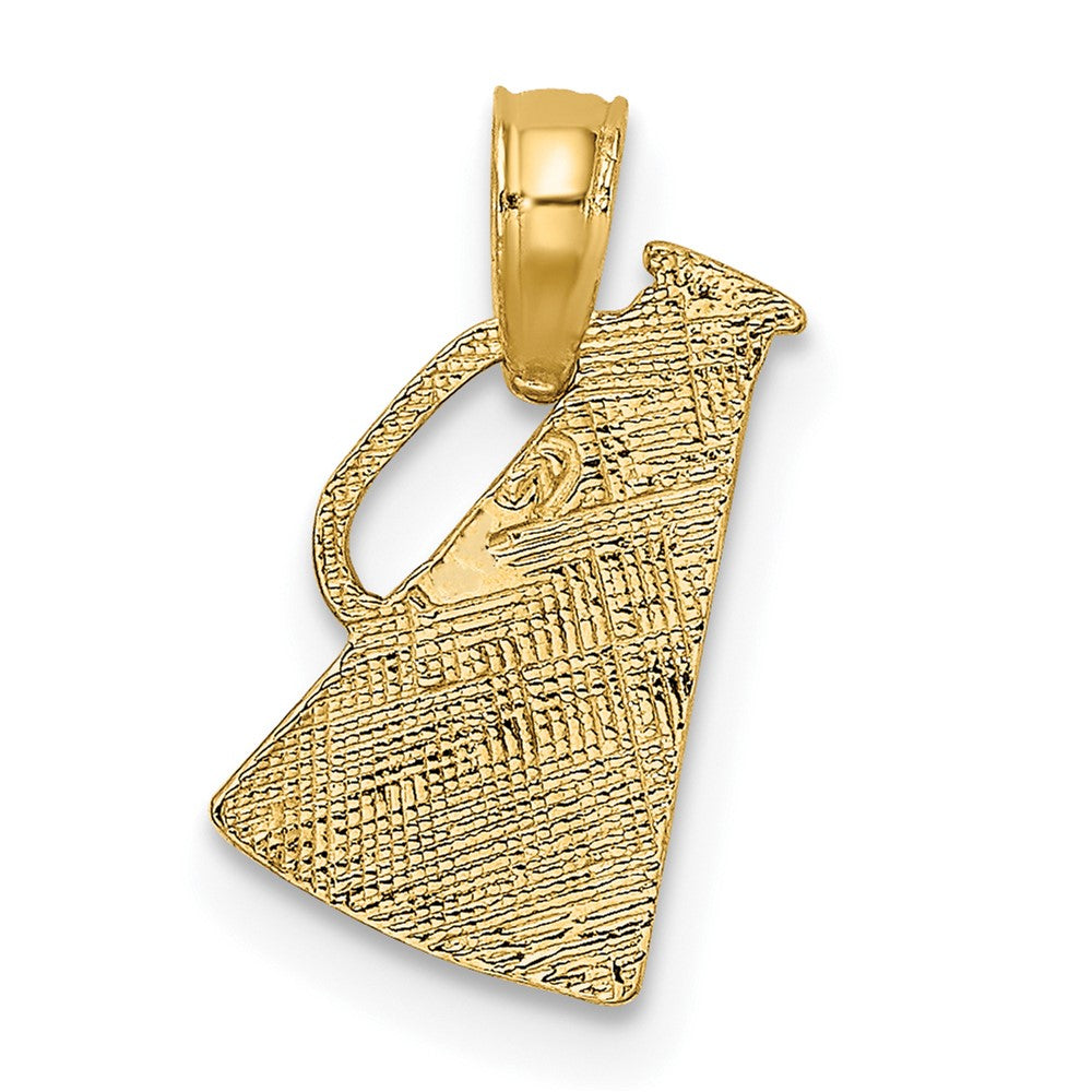 10K Gelbgold 10K Megaphone mit Handle Anhänger