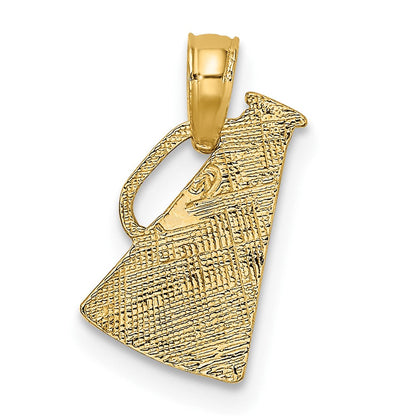 10K Gelbgold 10K Megaphone mit Handle Anhänger
