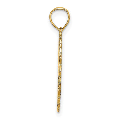 10K Gelbgold Dart Board und Darts in Blatt Design Charm