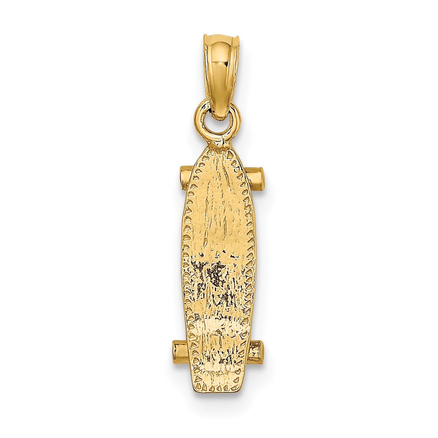 10K Gelbgold 10K 3-d Skate Board Charm