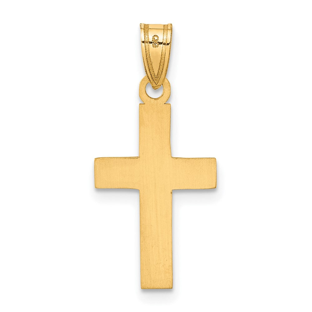 10K Gelbgold 10K Poliert Kreuz Charm