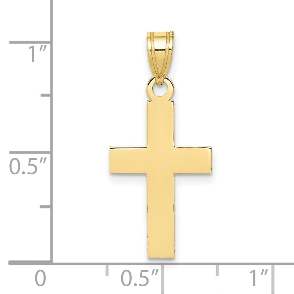 10K Gelbgold 10K Poliert Kreuz Charm