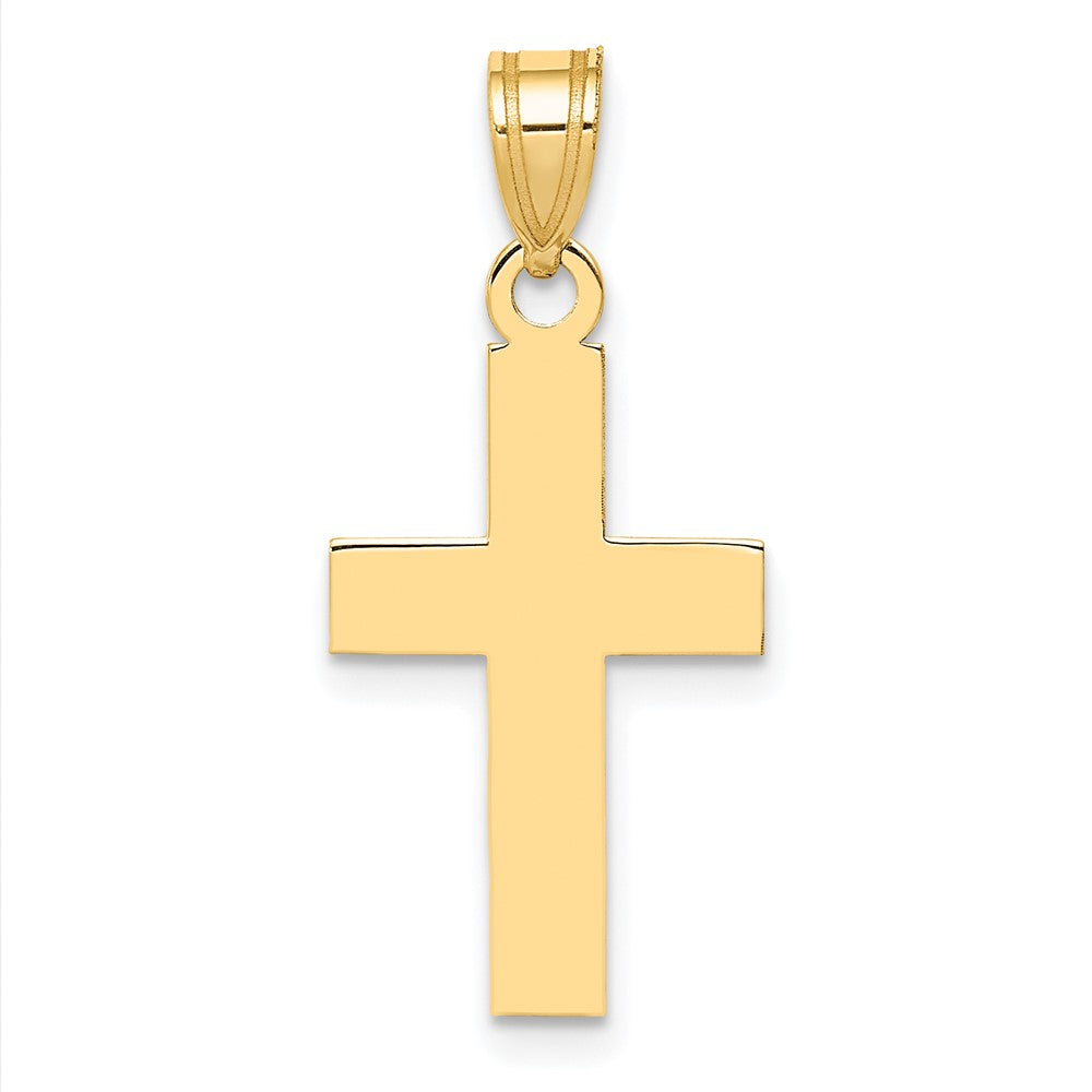 10K Gelbgold 10K Poliert Kreuz Charm
