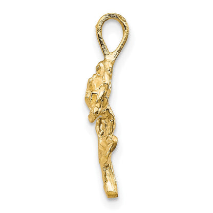 10K Gelbgold Rose Charm