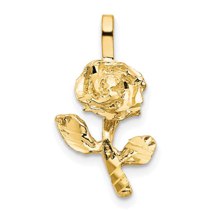 10K Gelbgold Rose Charm