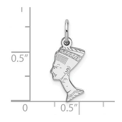 10K Weißgold Massiv Bust Of Nefertiti Charm